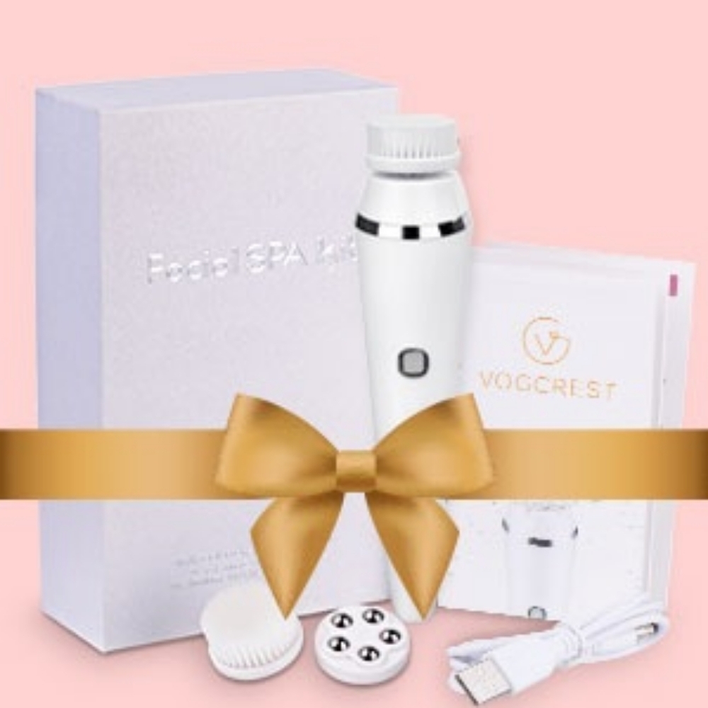 NIB Vogcrest Facial Cleansing Scrub Brush Spa Kit - Picture 11 of 11